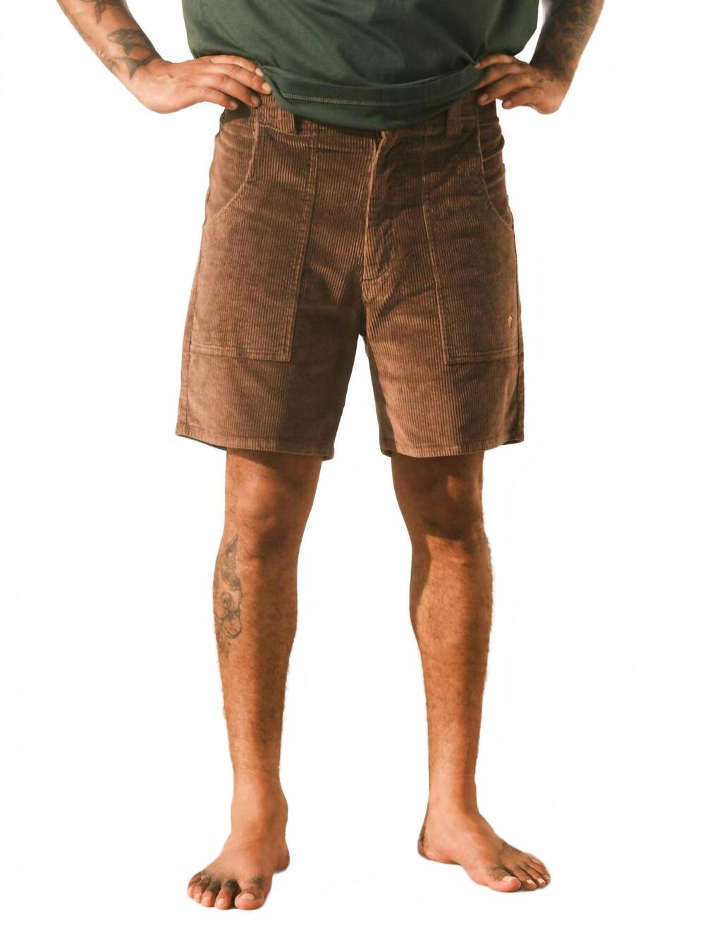NEW MOLLUSK magic mushroom shorts in chocolate